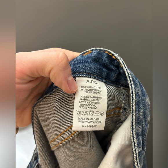 A.P.C. Droit Slim Straight Jeans Men’s Size 29x30 - Picture 3 of 5